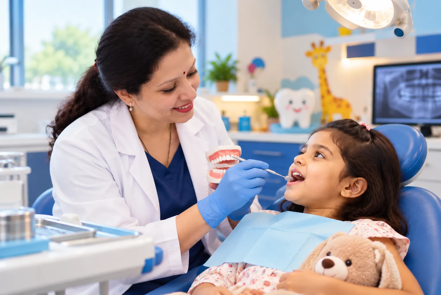 Regular pediatric dental check-ups